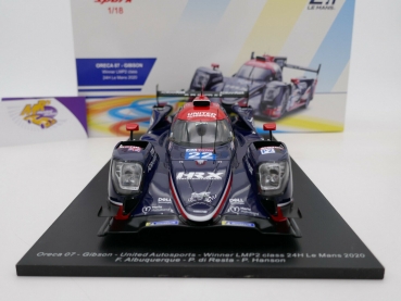 Preview: Spark 18S550 # Oreca 07 Gibson No.22 Winner LMP2 24h. Le Mans 2020 " United Autosport " 1:18