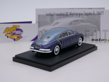 Preview: Autocult 05037 # Isotto Fraschini 8C Monterosa Zagato Coupe Baujahr 1947 " blaumetallic " 1:43