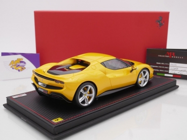 Preview: MR FE035C # Ferrari 296 GTB V6 Baujahr 2021 " gelb (Giallo Tristrato) " 1:18 Limiert auf nur 99 Stück !!