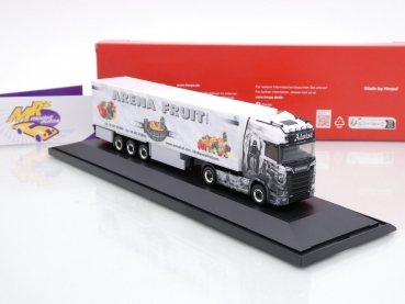 Preview: Herpa 122269 # Scania CS 20 HD Kühlkoffer-Sattelzug " Arena Fruit " 1:87
