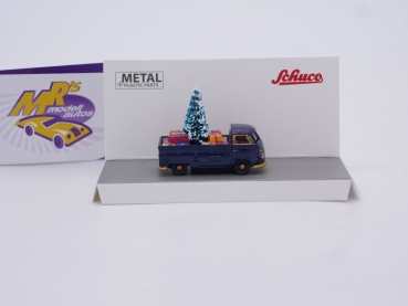 Preview: Schuco 26734 # Volkswagen T1 mit Geschenken und Baum " Christmas Edition 2022 " 1:87 MHI Sondermodell