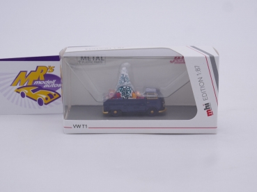Preview: Schuco 26734 # Volkswagen T1 mit Geschenken und Baum " Christmas Edition 2022 " 1:87 MHI Sondermodell