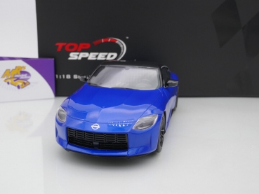 Preview: Top Speed TS0437 # Nissan Z Performance Coupe Baujahr 2023 " blaumetallic-schwarz (Seiran Blue / Black) " 1:18