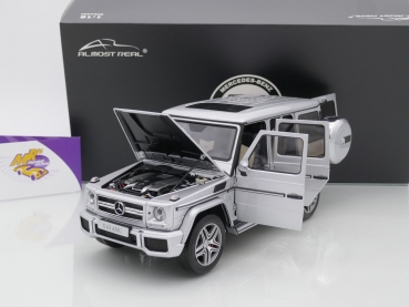 Preview: Almost Real 820601 # Mercedes AMG G63 W463 Baujahr 2015 " irdiumsilbermetallic " 1:18
