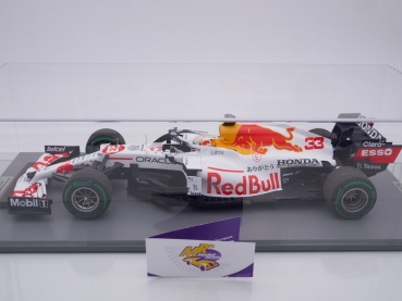 Preview: Spark 12S031 # Red Bull Honda RB16B Nr.33 2nd Türkish GP 2021 white special livery " Max Verstappen " 1:12