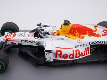 Spark 12S031 # Red Bull Honda RB16B Nr.33 2nd Türkish GP 2021 white special livery " Max Verstappen " 1:12