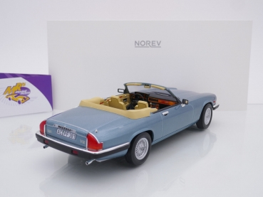 Preview: Norev 182635 # Jaguar XJ-S Cabriolet Baujahr 1988 " hellblau-metallic " 1:18