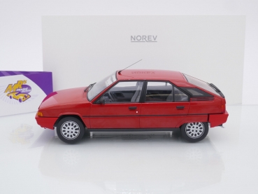 Preview: Norev 181680 # Citroen BX 16 TRS Limousine Baujahr 1983 " rot (Vallelunga Red) " 1:18