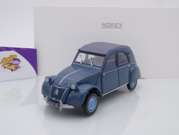 Norev 181485 # Citroen 2CV AZL (Ente) Baujahr 1959 " dunkelblau (Glacier Blue) " 1:18