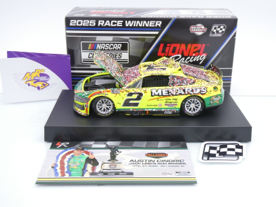 Preview: Lionel Racing WX22523MENAEJ # Ford Mustang NASCAR 2025 " Austin Cindric - Menards Talladega Win " 1:24