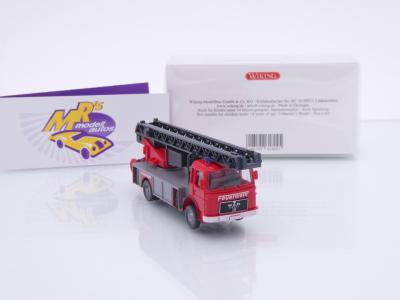 Preview: Wiking 0618 04 # MAN Metz DLK 23-12 Drehleiter Baujahr 1967 " Feuerwehr " 1:87