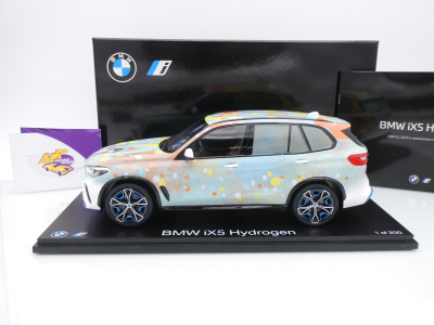 Preview: Spark 80435B6D532 # BMW iX5 Hydrogen Baujahr 2025 " Simply Art Car Alvaro Barrington " 1:18