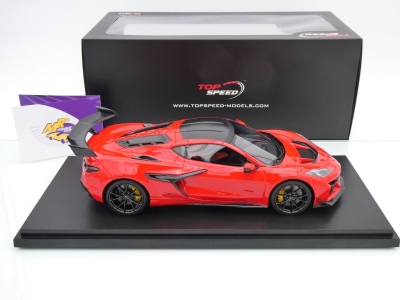 Preview: Top Speed TS0647 # Chevrolet Corvette ZR1 Baujahr 2025 " Torch Red " 1:18