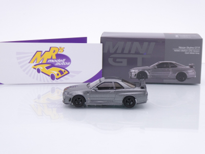 Preview: TSM MINI GT MGT01160-R # Nissan Skyline GTR R34 NISMO BN CRS Version 1999 RHD " Dark Metal Gray " 1:64