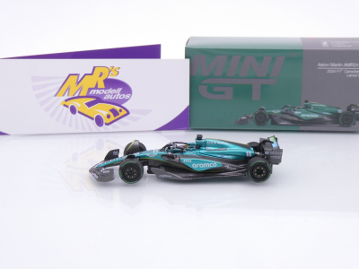 Preview: TSM Mini GT MGT01114-L # Aston Martin AMR24 F1 #18 7th Kanada GP 2024 " Lance Stroll " 1:64