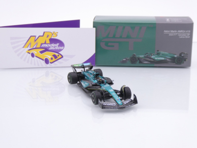 Preview: TSM Mini GT MGT01114-L # Aston Martin AMR24 F1 #18 7th Kanada GP 2024 " Lance Stroll " 1:64