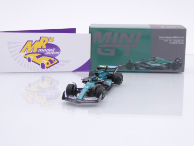 TSM Mini GT MGT01113-L # Aston Martin AMR24 F1 #14 6th Kanada GP 2024 " Fernando Alonso " 1:64