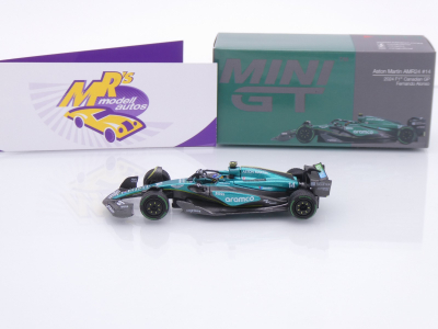Preview: TSM Mini GT MGT01113-L # Aston Martin AMR24 F1 #14 6th Kanada GP 2024 " Fernando Alonso " 1:64