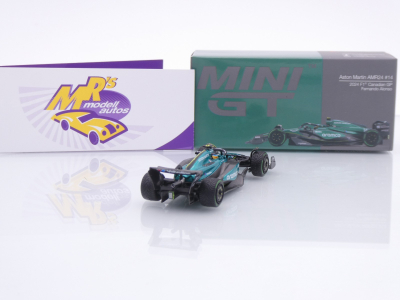 Preview: TSM Mini GT MGT01113-L # Aston Martin AMR24 F1 #14 6th Kanada GP 2024 " Fernando Alonso " 1:64
