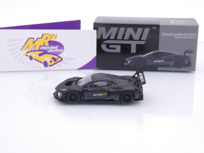 Preview: TSM MINI GT MGT01186-L # Chevrolet Corvette Z06 GT3.R Road America Test 2023 " mattschwarz " 1:64