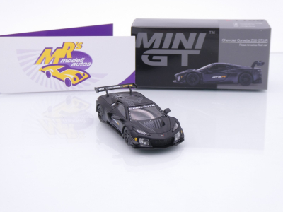 Preview: TSM MINI GT MGT01186-L # Chevrolet Corvette Z06 GT3.R Road America Test 2023 " mattschwarz " 1:64
