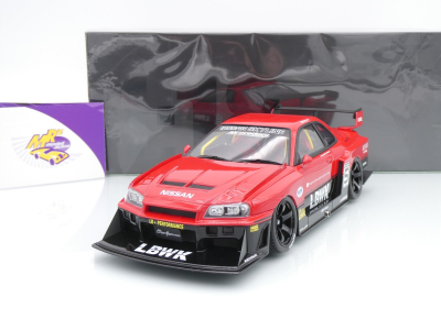 GT Spirit GT570 # Nissan Skyline GT-R R34 #5 LB Super Silhouette Liberty Walk Baujahr 2020 " rot-schwarz " 1:18