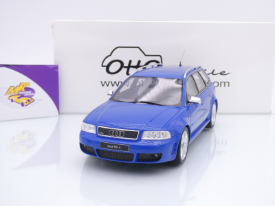 Ottomobile OT1272 # Audi RS4 B5 Avant Baujahr 2000 " dunkelblaumetallic " 1:18