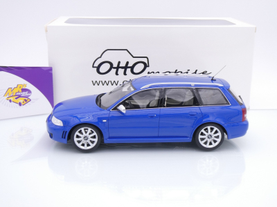 Preview: Ottomobile OT1272 # Audi RS4 B5 Avant Baujahr 2000 " dunkelblaumetallic " 1:18