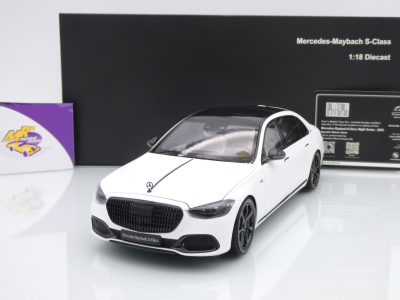 Almost Real 820142 # Mercedes-Maybach S-Klasse Night Series Baujahr 2023 " mattweißmetallic " 1:18