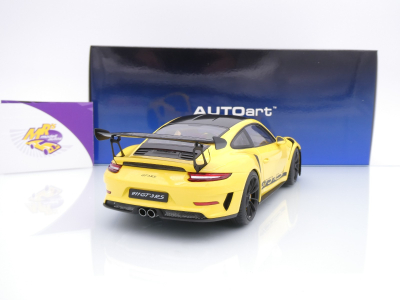 Preview: AUTOart 78178 # Porsche 911 (991.2) GT3 RS Weissach Package Baujahr 2017 " gelb (Racing Yellow) " 1:18