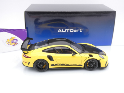 Preview: AUTOart 78178 # Porsche 911 (991.2) GT3 RS Weissach Package Baujahr 2017 " gelb (Racing Yellow) " 1:18