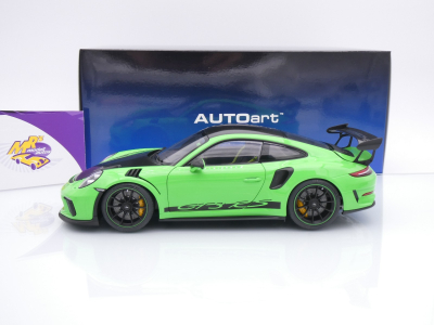 Preview: AUTOart 78179 # Porsche 911 (991.2) GT3 RS Weissach Package Baujahr 2017 " Giftgrün (Lizard Green) " 1:18