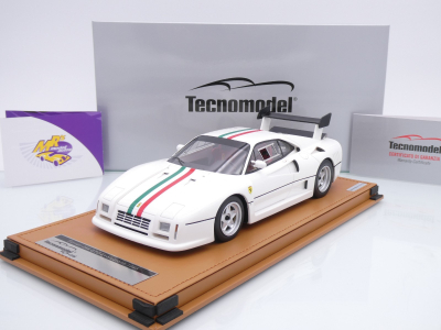 Tecnomodel TM18-361D # Ferrari 288 GTO Evoluzione Baujahr 1985 " weiß + Italien Flagge " 1:18