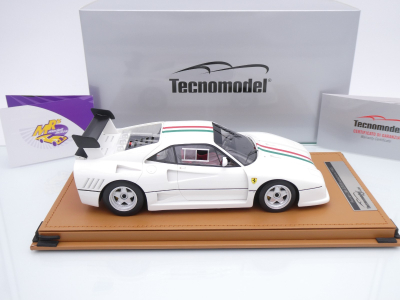 Preview: Tecnomodel TM18-361D # Ferrari 288 GTO Evoluzione Baujahr 1985 " weiß + Italien Flagge " 1:18