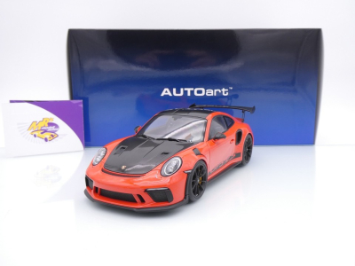 AUTOart 78177 # Porsche 911 (991.2) GT3 RS Weissach Package Baujahr 2017 " Lava Orange " 1:18