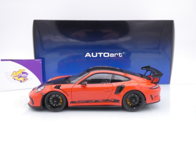 Preview: AUTOart 78177 # Porsche 911 (991.2) GT3 RS Weissach Package Baujahr 2017 " Lava Orange " 1:18