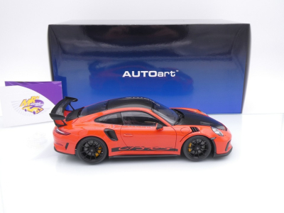 Preview: AUTOart 78177 # Porsche 911 (991.2) GT3 RS Weissach Package Baujahr 2017 " Lava Orange " 1:18