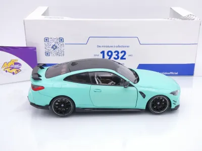 Preview: Solido S1814501 # BMW M4 (G82) Competition Baujahr 2024 " Mintgrün " 1:18