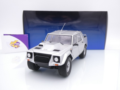 AUTOart 74553 # Lamborghini LM002 Pick-Up Baujahr 1986 " Argento Metallic Silver " 1:18