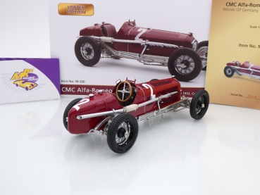 Preview: CMC M-220 # Alfa Romeo Tipo B (P3) Nr.2 Sieger Deutschland GP 1932 " Rudolf Caracciola " 1:18
