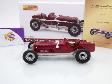 Preview: CMC M-220 # Alfa Romeo Tipo B (P3) Nr.2 Sieger Deutschland GP 1932 " Rudolf Caracciola " 1:18