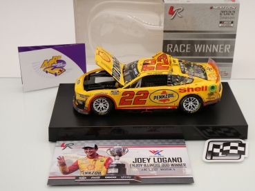 Preview: Lionel Racing W222223SHLJL5 # Ford Mustang NASCAR 2022 " Joey Logano - Shell-Pennzoil WWT Raceway / Gateway Race Winner " 1:24