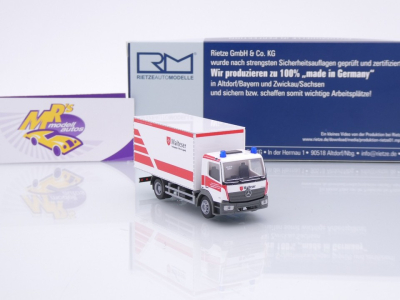 Preview: Rietze 72516 # Mercedes-Benz Atego Koffer-LKW " Malteser Darmstadt " 1:87