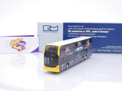 Rietze 78018 # Alexander Dennis Enviro 500 Doppeldeckerbus " BVG Zoll " 1:87
