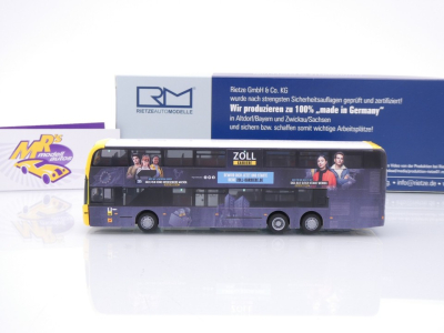 Preview: Rietze 78018 # Alexander Dennis Enviro 500 Doppeldeckerbus " BVG Zoll " 1:87