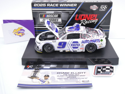 Preview: Lionel Racing WX92523NAPCLBC # Chevrolet Camaro NASCAR 2025 " Chase Elliott - NAPA White Clash Win " 1:24