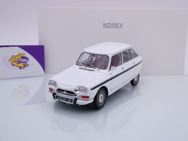 Norev 181679 # Citroen Ami 8 Super Limousine Baujahr 1974 " Meije White " 1:18