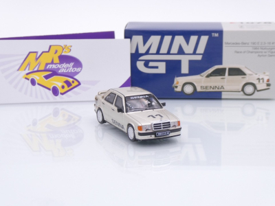Preview: TSM Mini GT MGT01076-L # Mercedes-Benz 190E #11 Race of Champions Nürburgring 1984 " Ayrton Senna " 1:64