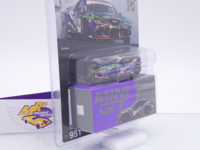 Preview: TSM MINI GT MGT00951-BL # Toyota GR Supra KUHL #91 " Evangelion Racing D1 GP 2021 " 1:64