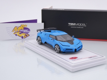 Preview: TSM Models 430712 # Bugatti Centodieci Sportwagen Baujahr 2019 " hellblau-carbon " 1:43
